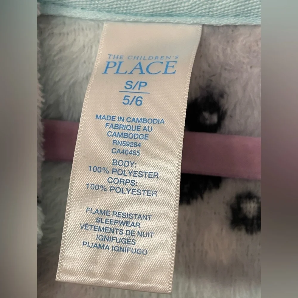 NEW-Children’s Place- Koala Bear, Pajamas with Zipper and Hood, Size Small 5/6
